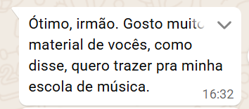 Depoimento de aluno da Escola da Harmonia