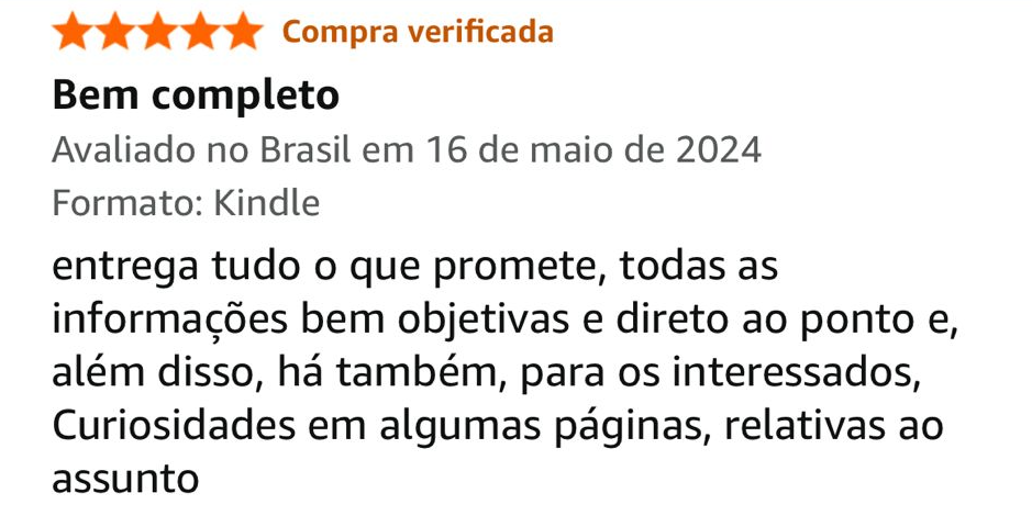 Avaliação de leitor sobre os livros da Opus 3